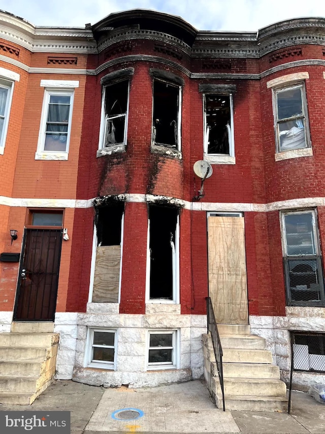 2307 Reisterstown Rd, Baltimore, MD 21217 - view of front of home with entry steps and brick siding
