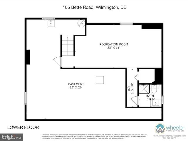 105 Bette Rd, Wilmington, DE 19803 - view of floor plan / room layout