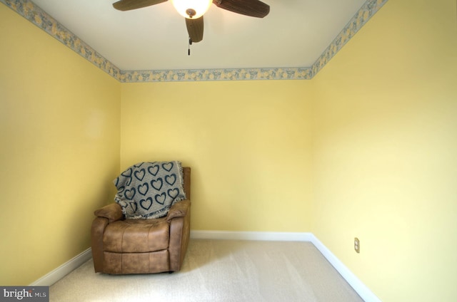24 Brearly Dr, Sicklerville, NJ 08081 - sitting room featuring ceiling fan and carpet