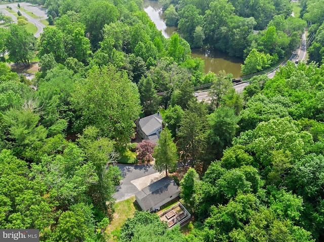 136 Lambs Rd, Sewell, NJ 08080 - bird's eye view of a nearby body of water and a heavily wooded area