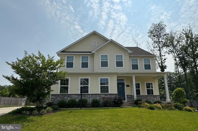 15167 Haymarket Landing Dr, Haymarket, VA 20169 - view of front of property featuring covered porch and stone siding