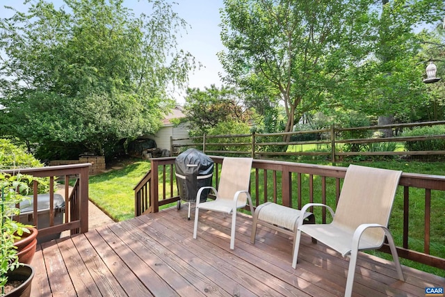 1500 Honeysuckle Ln, Charlottesville, VA 22902 - wooden deck with a grill