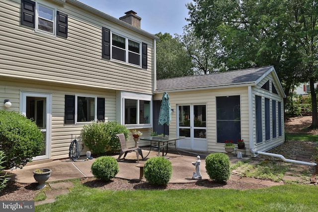 2050 Creek Way, Lansdale, PA 19446 - rear view of house with a patio and a chimney