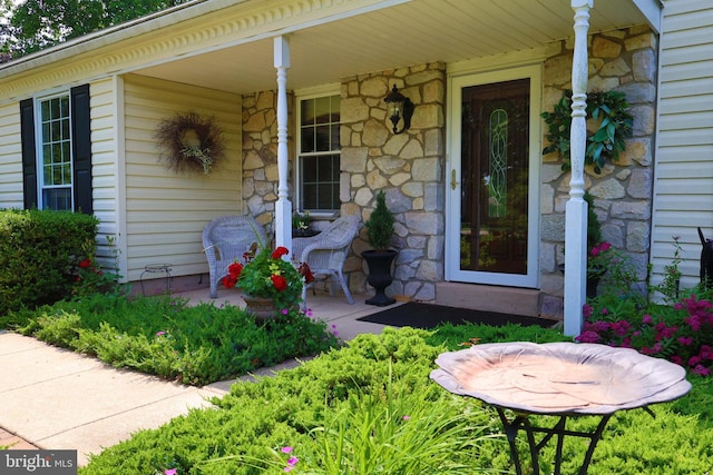 2050 Creek Way, Lansdale, PA 19446 - property entrance featuring stone siding and covered porch