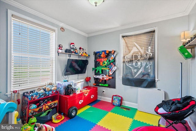 8255 Longpoint Rd, Baltimore, MD 21222 - recreation room featuring baseboards and ornamental molding