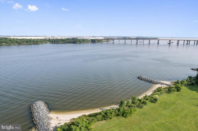 8255 Longpoint Rd, Baltimore, MD 21222 - drone / aerial view of a large body of water and a notable bridge