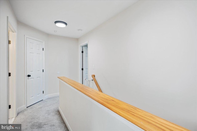 8255 Longpoint Rd, Baltimore, MD 21222 - hall with an upstairs landing and light carpet