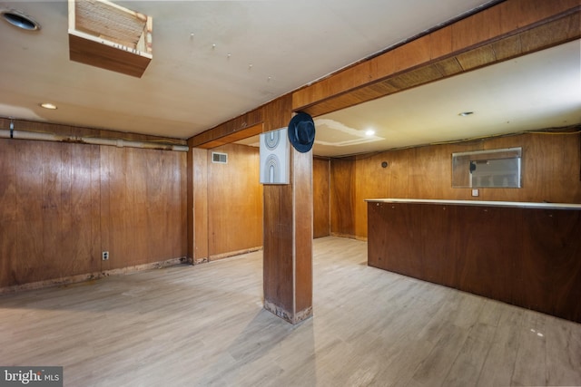 2301 Airacobra St, Levittown, PA 19057 - finished below grade area with wood finished floors and wooden walls