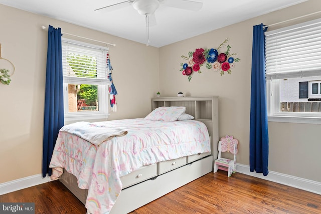 101 Ash Rd, Wallingford, PA 19086 - bedroom featuring wood finished floors and a ceiling fan