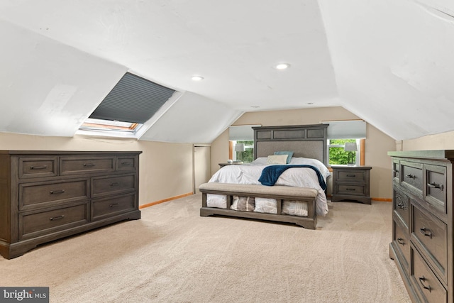 101 Ash Rd, Wallingford, PA 19086 - bedroom with lofted ceiling, light colored carpet, and recessed lighting