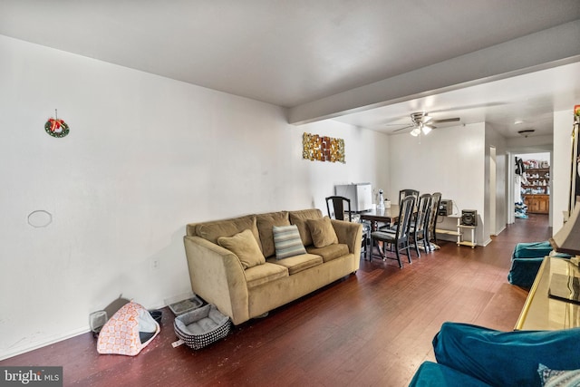5606 Bismach Dr Unit 104, Alexandria, VA 22312 - living area featuring wood finished floors and a ceiling fan