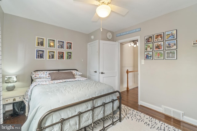 1931 Edgewood Rd, Towson, MD 21286 - bedroom with wood finished floors and ceiling fan