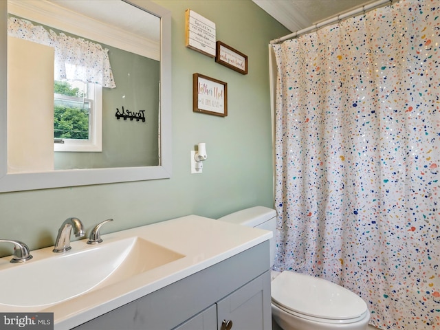 15 Nightingale St, Keyser, WV 26726 - full bath with ornamental molding, vanity, and a shower with shower curtain