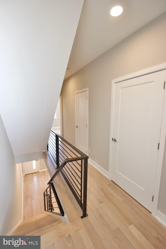 2417 N Hancock St, Philadelphia, PA 19133 - stairs with wood finished floors and baseboards