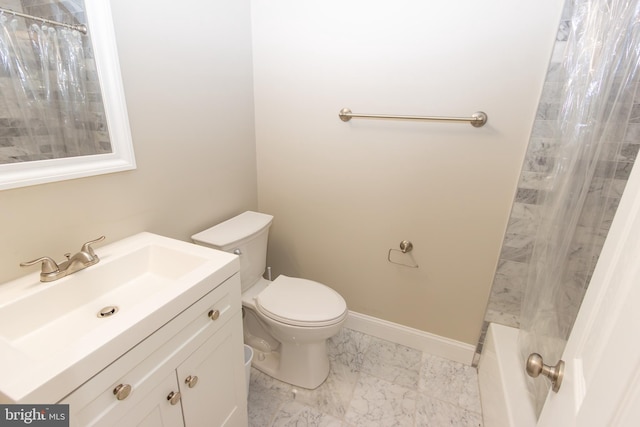 10040 Jeanes St, Philadelphia, PA 19116 - bathroom with vanity, a shower with curtain, marble look tiles, and a tub