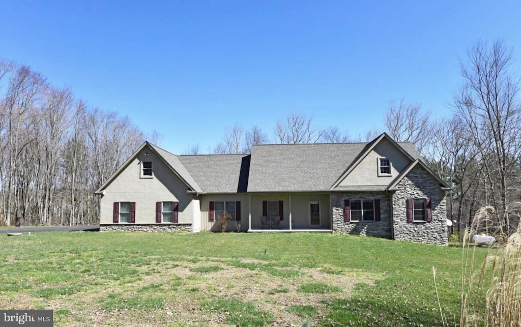 1881 Georgetown Rd, Christiana, PA 17509 - view of front of home with stone siding and a front yard