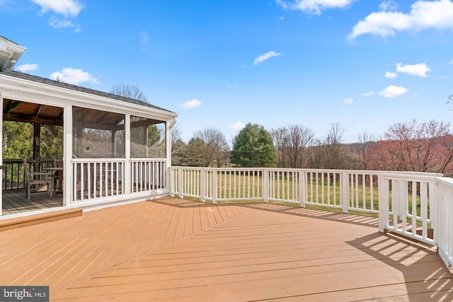 7904 Windsor Knoll Ln, Laytonsville, MD 20882 - wooden deck featuring a sunroom
