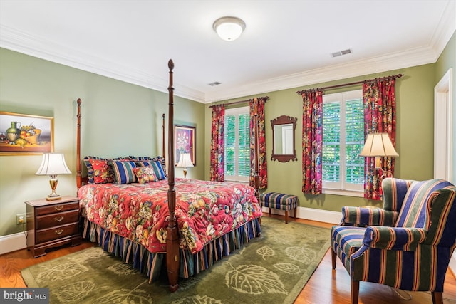 9858 Palace Green Way, Vienna, VA 22181 - bedroom featuring crown molding and wood finished floors
