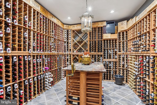 9858 Palace Green Way, Vienna, VA 22181 - wine area featuring tile patterned floors and recessed lighting