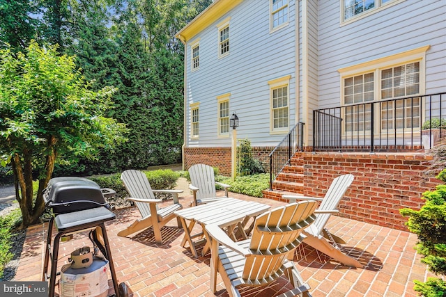 9858 Palace Green Way, Vienna, VA 22181 - view of patio with stairway and area for grilling