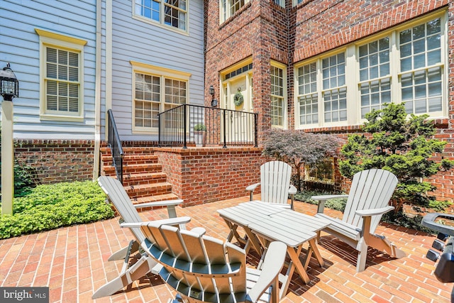 9858 Palace Green Way, Vienna, VA 22181 - view of patio / terrace featuring stairway