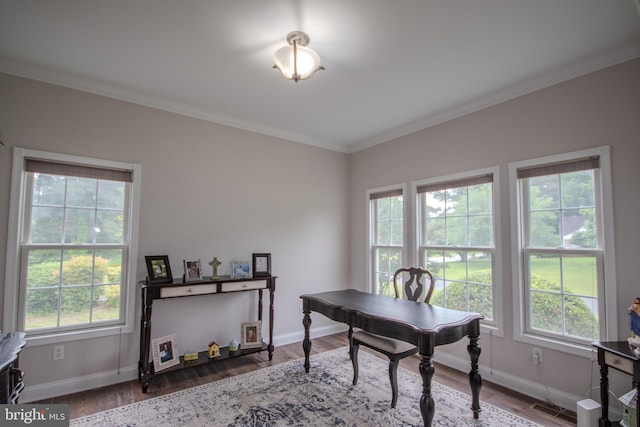 26294 Evesboro Ln, Eden, MD 21822 - office space featuring healthy amount of natural light, crown molding, and wood finished floors