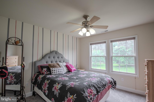 26294 Evesboro Ln, Eden, MD 21822 - bedroom featuring light carpet and ceiling fan