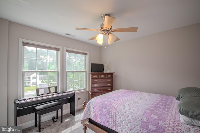 26294 Evesboro Ln, Eden, MD 21822 - bedroom featuring light colored carpet and ceiling fan