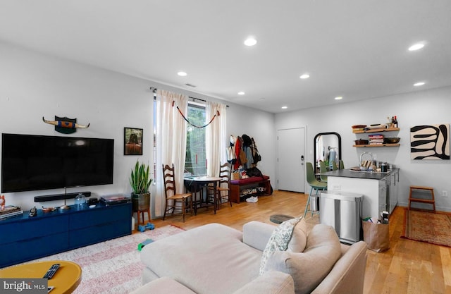 1800 S 16th St Unit B, Philadelphia, PA 19145 - living room with wood finished floors and recessed lighting