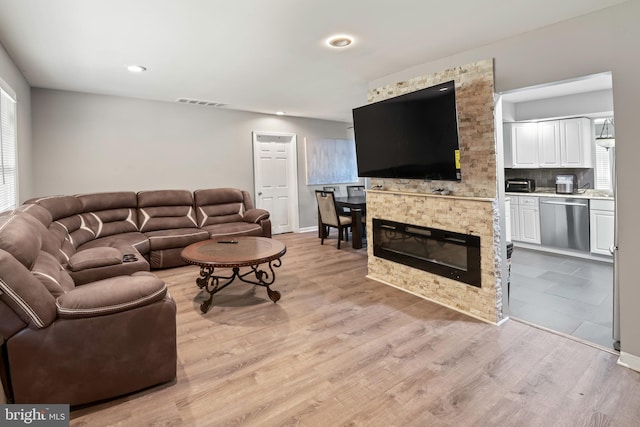 94 E Oak Ave, Lawnside, NJ 08045 - living area featuring wood finished floors and recessed lighting