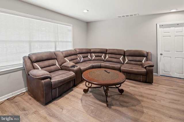 94 E Oak Ave, Lawnside, NJ 08045 - living room with light wood-style floors and recessed lighting