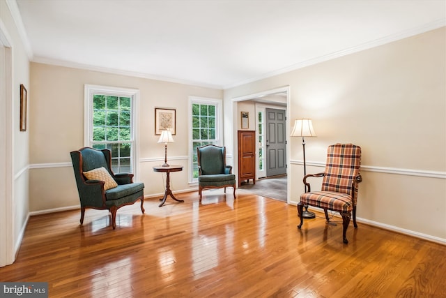 3010 Phyllmar Pl, Oakton, VA 22124 - living area featuring ornamental molding and light wood-style flooring