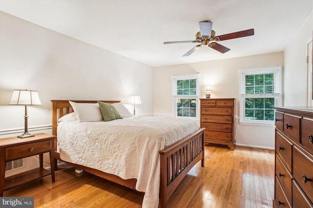3010 Phyllmar Pl, Oakton, VA 22124 - bedroom featuring light wood finished floors and a ceiling fan