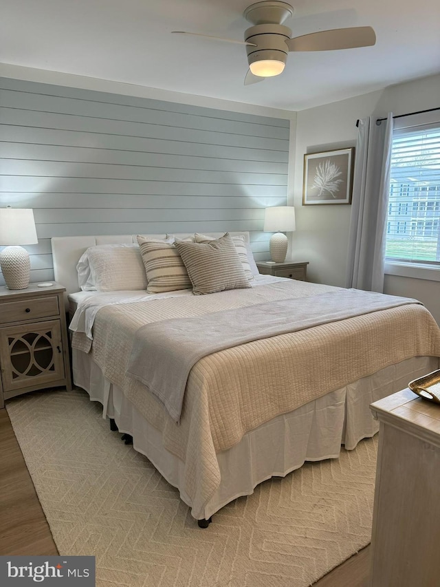 35979 Condo Dr Unit 203B, Rehoboth Beach, DE 19971 - bedroom featuring light wood-type flooring and ceiling fan