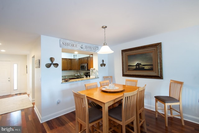101 Main St Unit 115, Secretary, MD 21664 - dining room with dark wood finished floors and recessed lighting