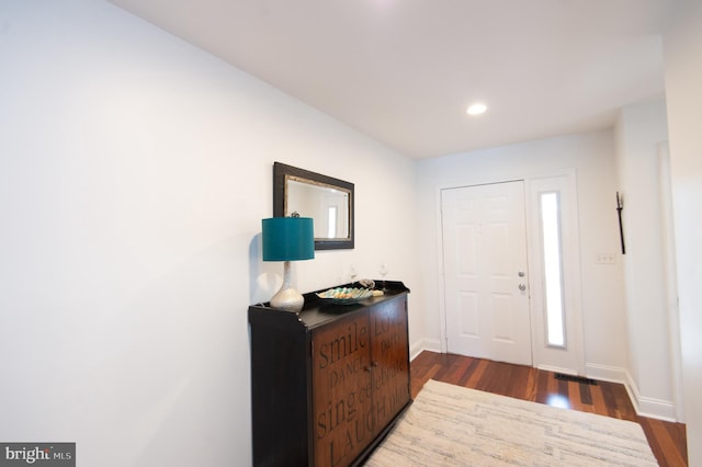 101 Main St Unit 115, Secretary, MD 21664 - foyer entrance with dark wood-style flooring and recessed lighting