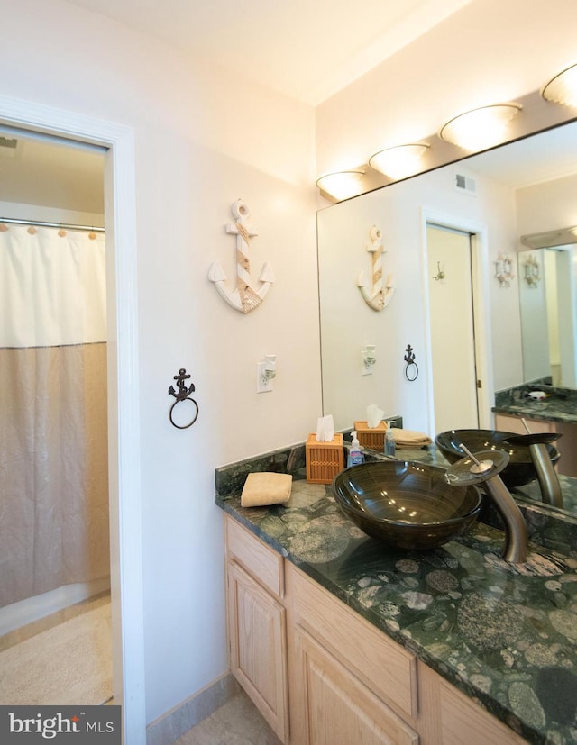 101 Main St Unit 115, Secretary, MD 21664 - bathroom with vanity and a shower with shower curtain