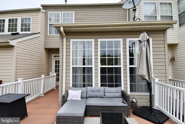 3166 Freestone Ct, Abingdon, MD 21009 - deck with an outdoor living space