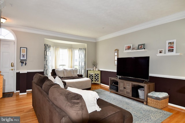 3166 Freestone Ct, Abingdon, MD 21009 - living area featuring crown molding and wood finished floors