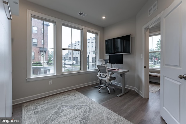 7282 Nittany Ln, Alexandria, VA 22306 - office space featuring wood finished floors and recessed lighting