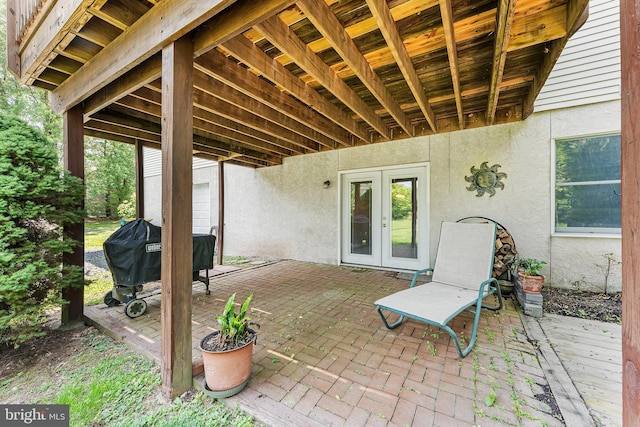 136 Main St, Red Hill, PA 18076 - view of patio / terrace with french doors and grilling area