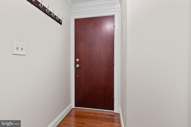 1210 R St NW Unit B1, Washington, DC 20009 - doorway to outside featuring wood finished floors and crown molding