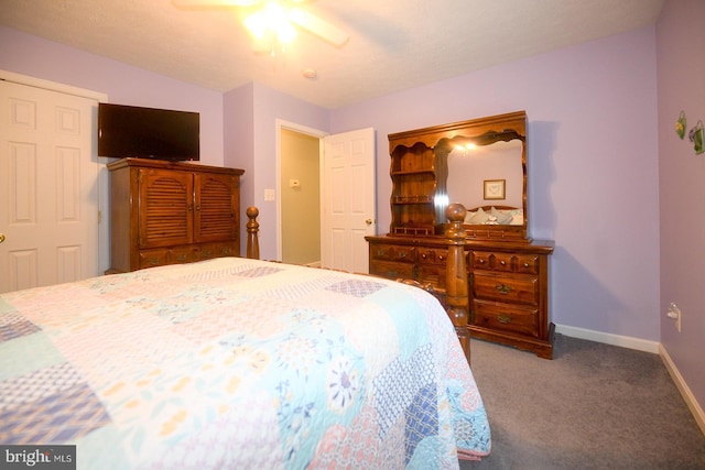 21481 Indian Bridge Rd, California, MD 20619 - bedroom with carpet floors and ceiling fan