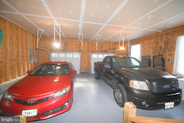 21481 Indian Bridge Rd, California, MD 20619 - garage with wood walls