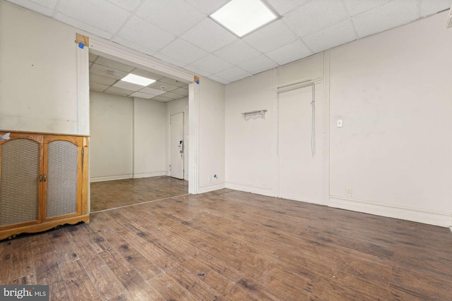 1327 W Chew St, Allentown, PA 18104 - unfurnished room featuring a drop ceiling and hardwood / wood-style flooring