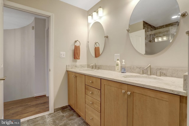 500 S Lexington St, Arlington, VA 22204 - bathroom with double vanity and baseboards