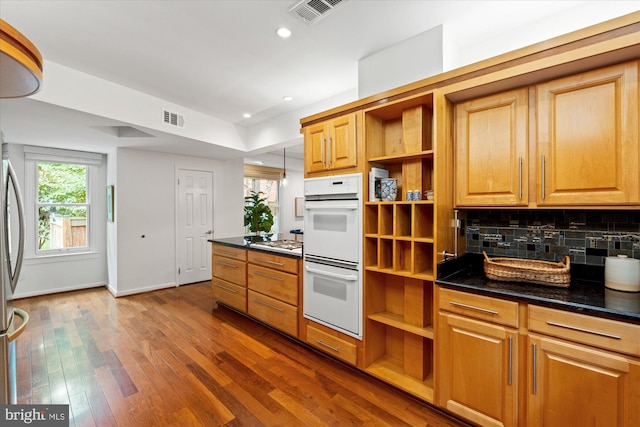411 E Bellefonte Ave, Alexandria, VA 22301 - kitchen featuring open shelves, appliances with stainless steel finishes, plenty of natural light, and recessed lighting