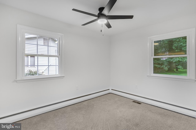 708 S Broad St, Mechanicsburg, PA 17055 - carpeted spare room with ceiling fan and a baseboard heating unit
