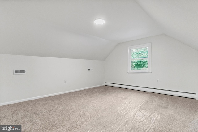 708 S Broad St, Mechanicsburg, PA 17055 - bonus room with a baseboard heating unit, carpet floors, and vaulted ceiling