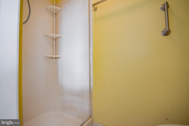 121 E James St, Winchester, VA 22601 - bathroom featuring walk in shower and toilet